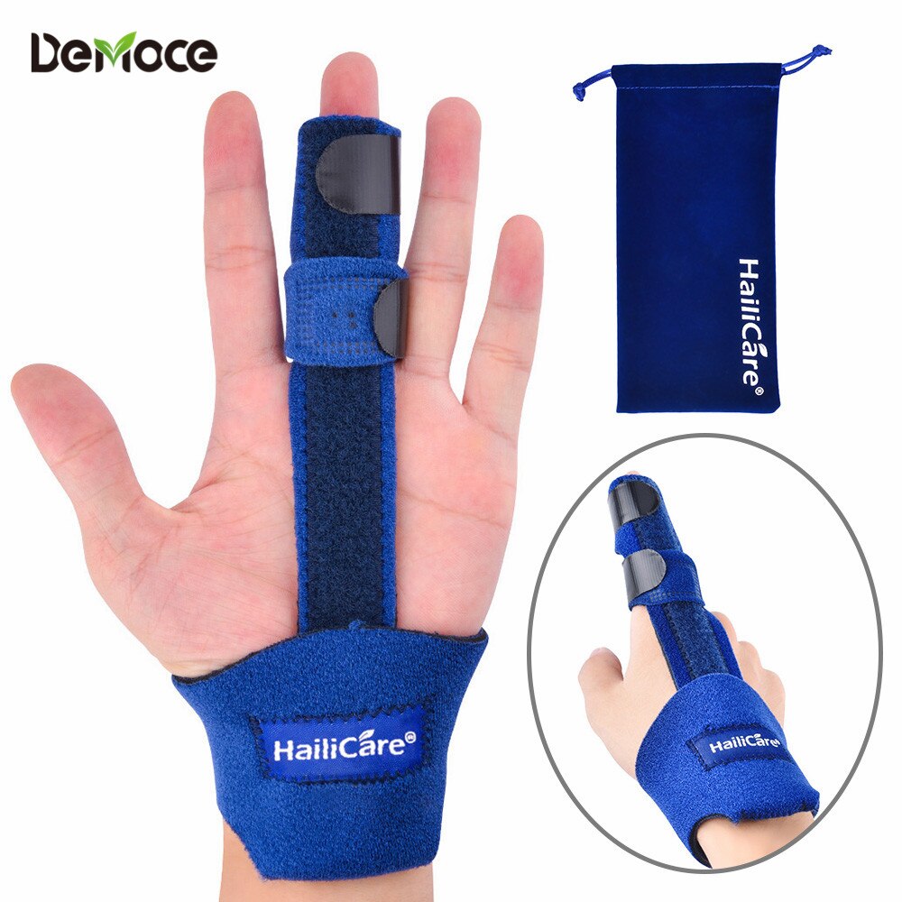 Attelle de doigt Support orthèse entorse arthti cassé doigt Joint Fracture Protection orthèse correcteur avec bande bande réglable