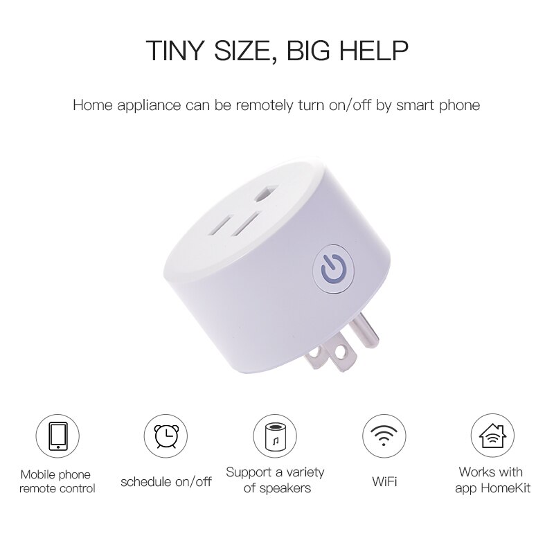 WiFi Smart Home Wireless Plug US 90-250V Adaptor Remote Voice Control Power Monitor Outlet Timer Socket For Alexa Google Home