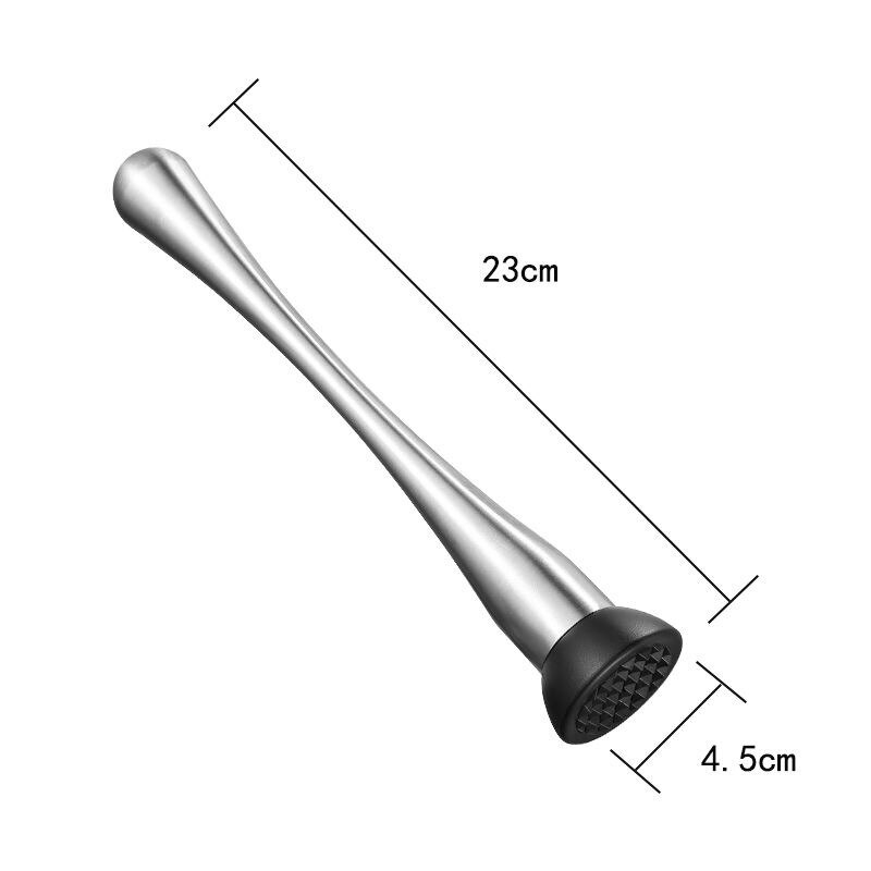 Stainless Steel Wine Mixing Stick Cocktail Muddler Shaker With Crushing Hammer DIY Drink Fruit Muddler Crushed Ice Barware Tool: E