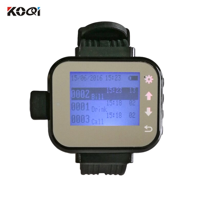 433.92Mhz Draadloze Oproepsysteem 1 Horloge Pager 4 Ober Belknop Restaurant Apparatuur