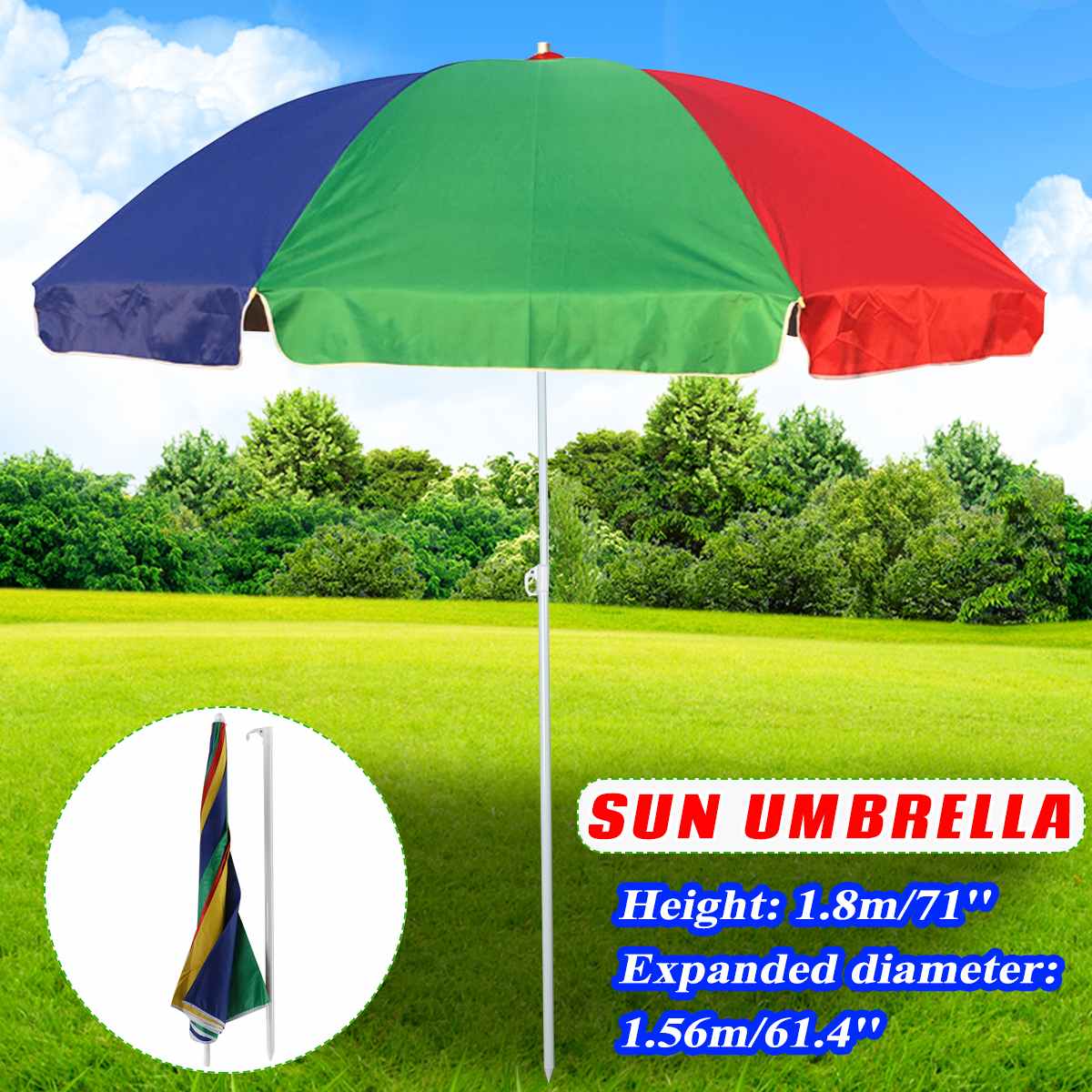 Portable Durable Outdoor Parasol Garden Umbrella Base Stand Round Patio Beach Garden Patio Umbrella Sun Shelter Accessory