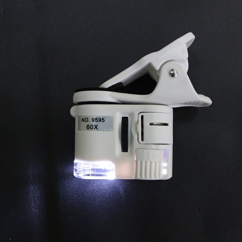 HD 60X praktisch Mikroskop Makro Objektiv leasy zu installieren Optische Zoomen Lupe Mikro Kamera Clip mit LED Licht Telefon objektiv