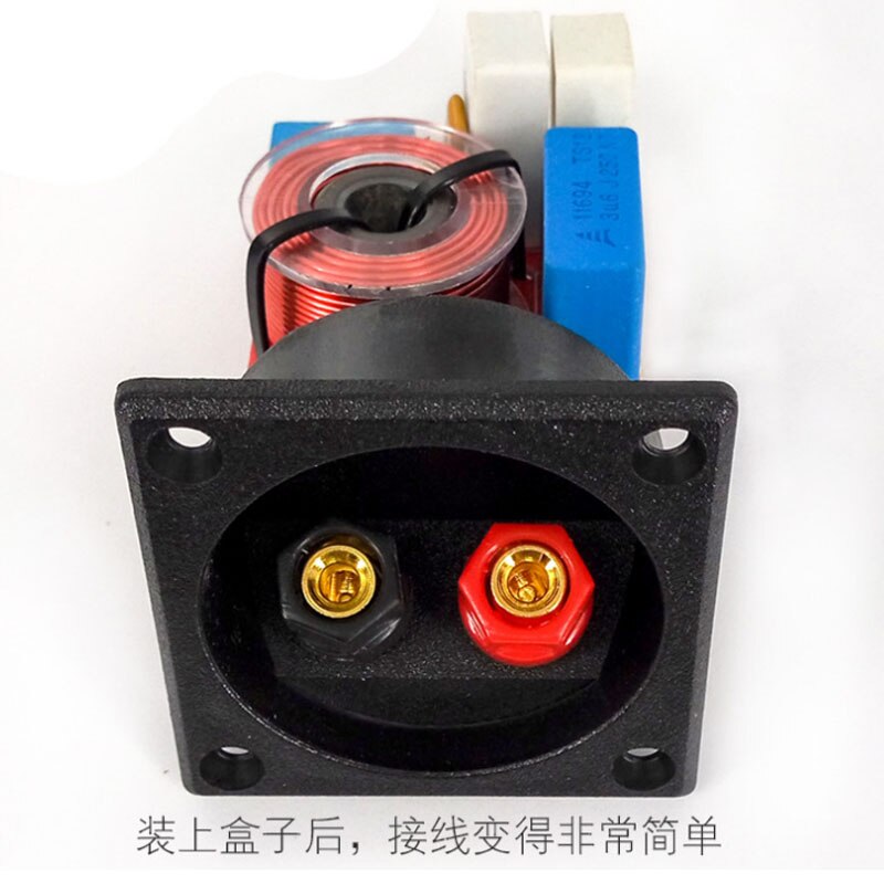 Speaker Frequency Divider Tweeter Woofer Dividers And Two Pure Copper Clips Square Junction Box Banana Socket Speaker Terminal