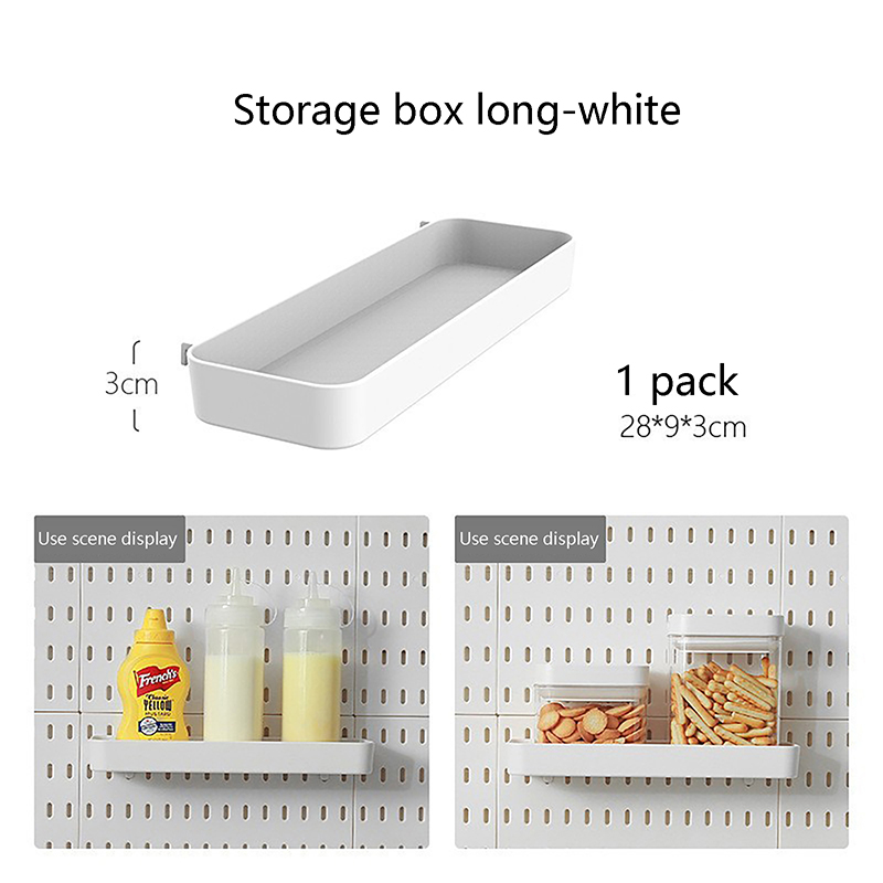 Accesorios de pared para tablero perforado, organizador de pared, pantalla de montaje, Kit de tablero perforado artesanal, Panel de almacenamiento de herramientas, estante para baño y cocina: Rojo