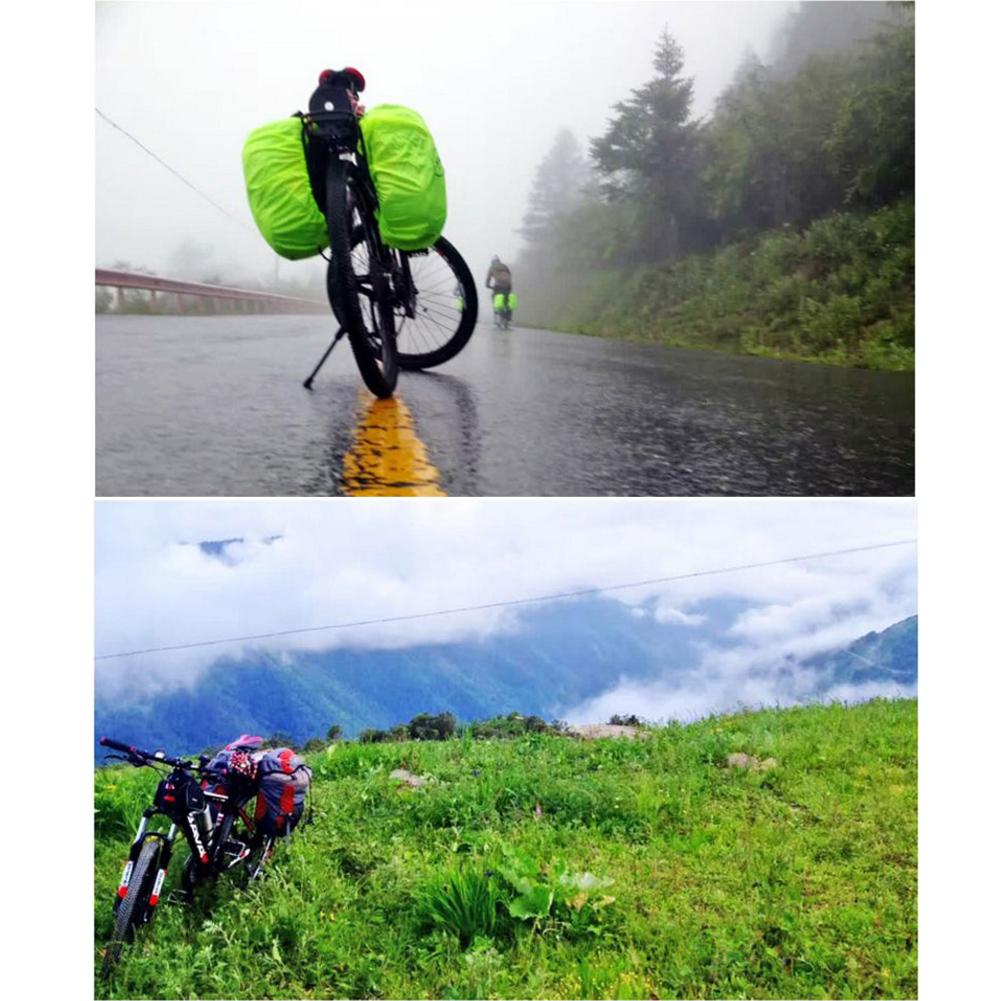 Opvouwbare Fietstas Regenhoes Mountainbike Racefiets Achterlicht Plank Zak Bagage Tas Regenhoes Voor Fiets Motorfietsen