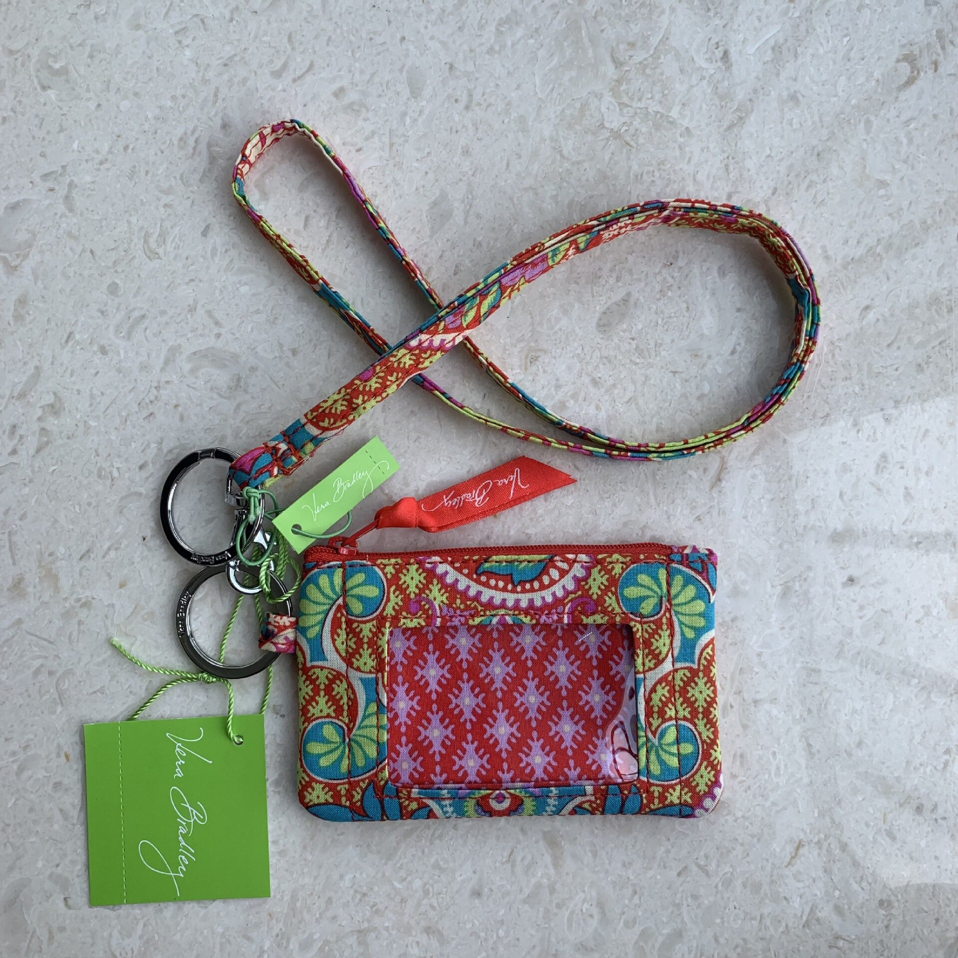 VB ID Card Holder Card Case Credit Chest Hanging Neck Strap Lanyards Keychain Pass Hang Rope Coin Purse