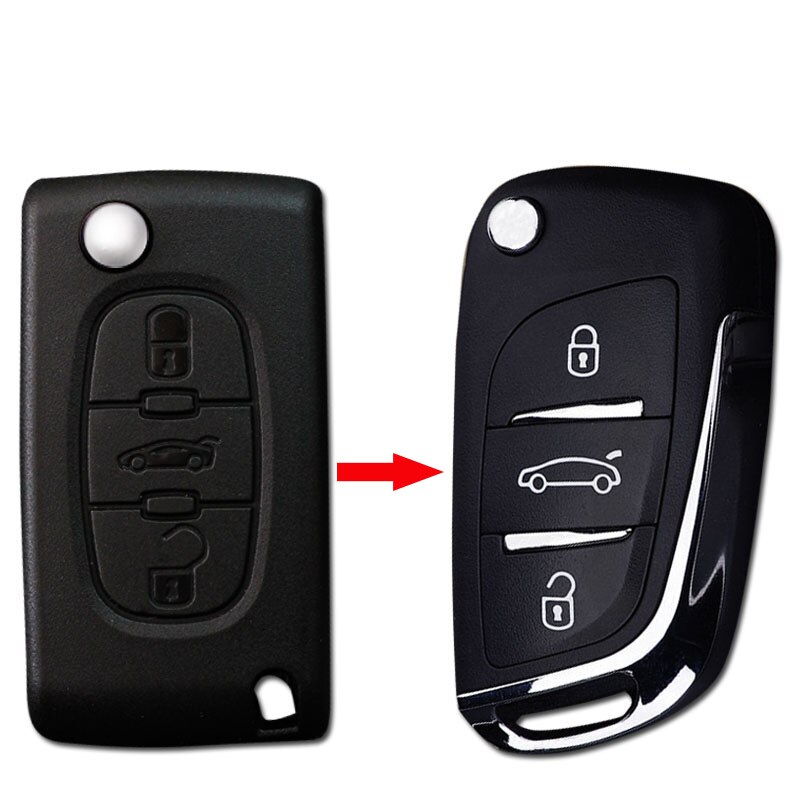 Auto 3 Tasten kippen Fernbedienung Schlüssel Hülse Schlüssel Fall CE0536 für PEUGEOT 207 206 307 308 407 408 508 für CITROEN C1 C2 C3 C4 C5 Picasso