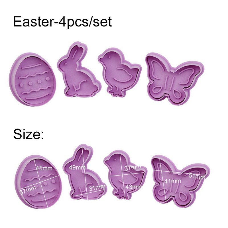 Ostern Kunststoff Cookie Cutter Kaninchen Ei Keks Cutter Glücklich Ostern Dekorationen Für Heimat Hase Ostern Partei Liefert freundlicher: 7