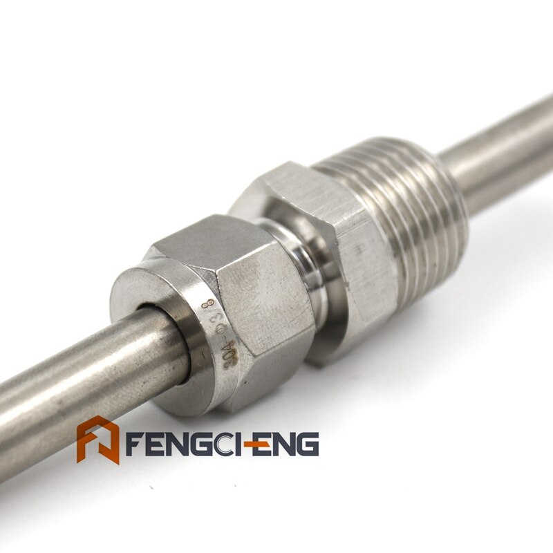 1/4" Compression x 1/4" Male NPT Bored Through SUS304 Tube Compression Fitting and Retail, Brewer Hardware