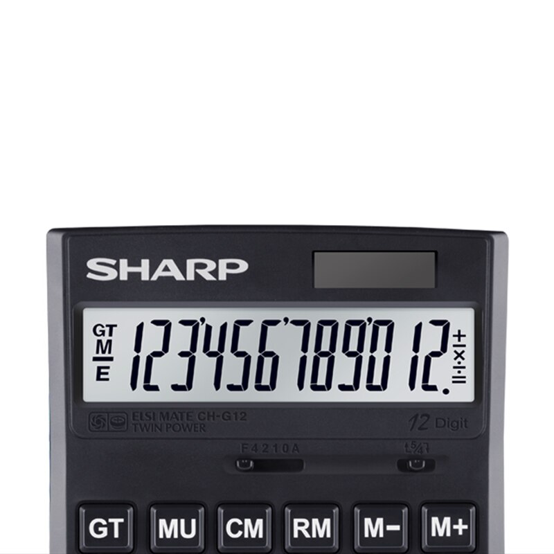 SHARP Genuine CH-G12 Calculator Large Screen Solar Financial Accounting Business Office Computer