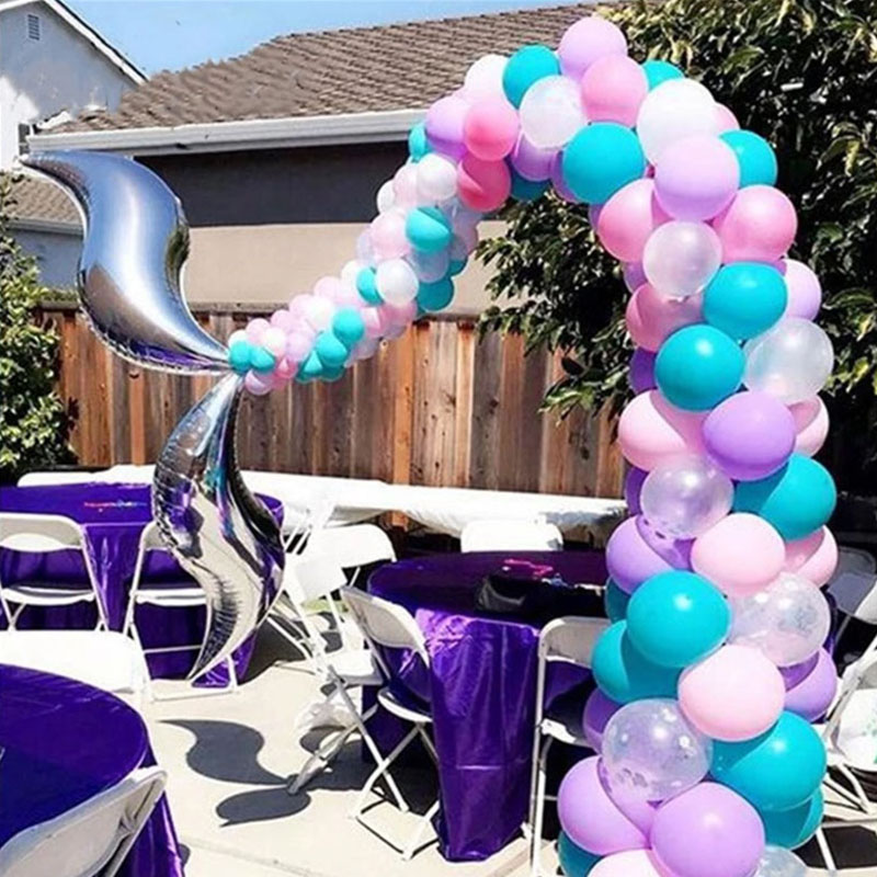 Globos de aluminio en forma de S con forma de flor y llama ondulada, 6 uds., 18/24 pulgadas, bricolaje, cola de sirena, decoración de boda, de cumpleaños, espectáculos