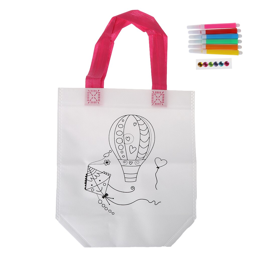 Diy tegning håndværk farve taske pædagogisk tegning legetøj med sikkert vand pen