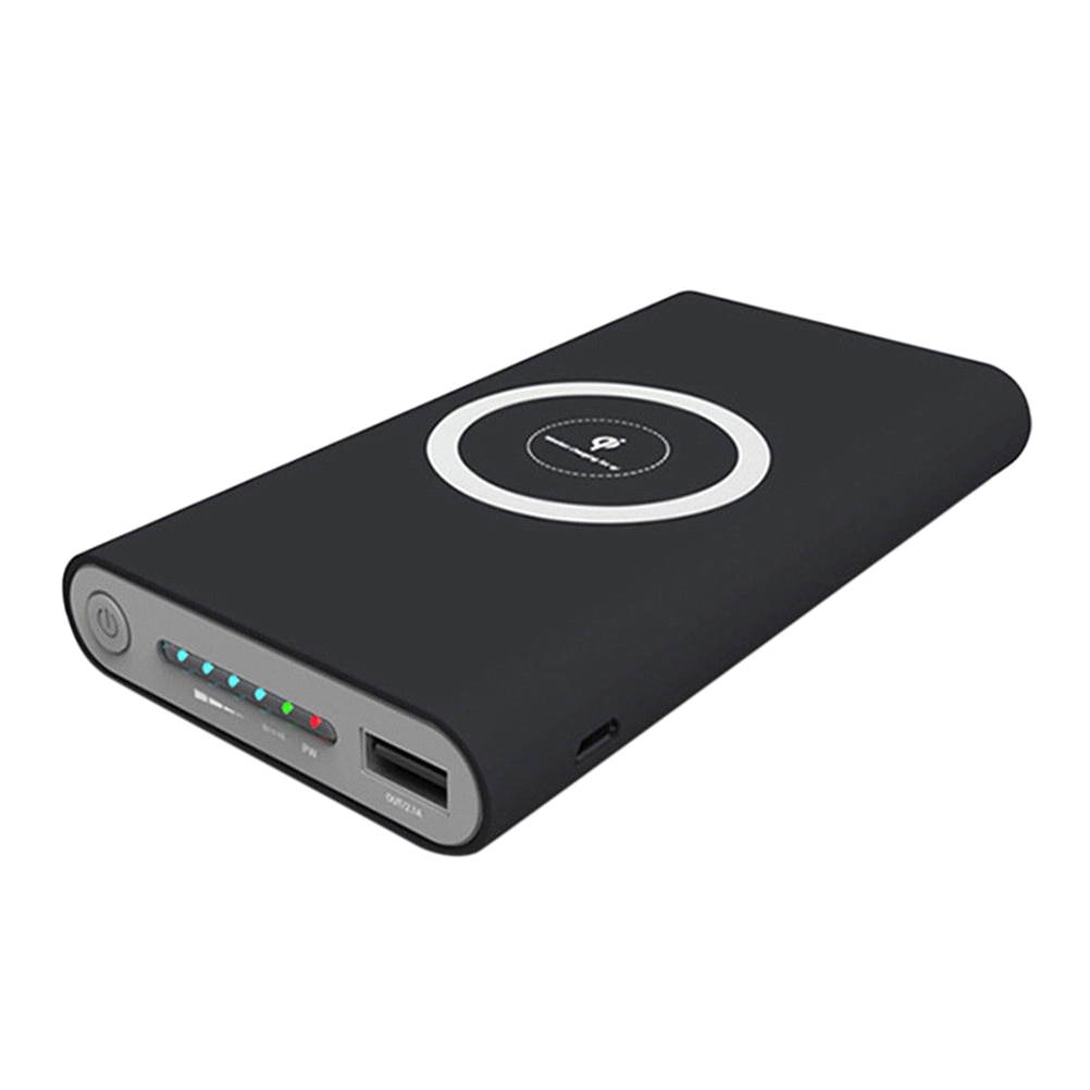 1 conjunto qi sem fio diy 10000mah kit banco de potência portátil sem fio carregador caso nenhuma bateria (necessidade de diy por si mesmo)