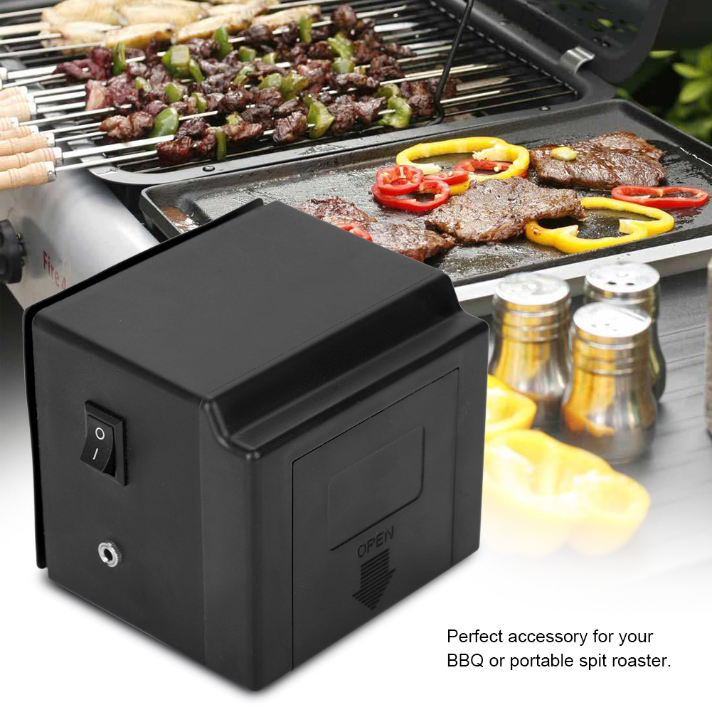 Kotitalous 5v sähköinen bbq paistinpannu grilliin moottori espeto para churrasco eletrico raskas kaapeli grilli tourne broche