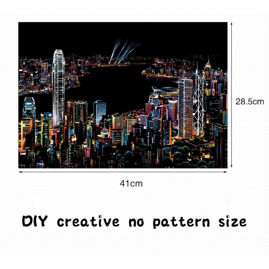 Kids DIY Scratch Paintings Magic Gold Color Scratch It Scratch Art Teen Adult Scratch Card Magic Pictures For Boys Girls