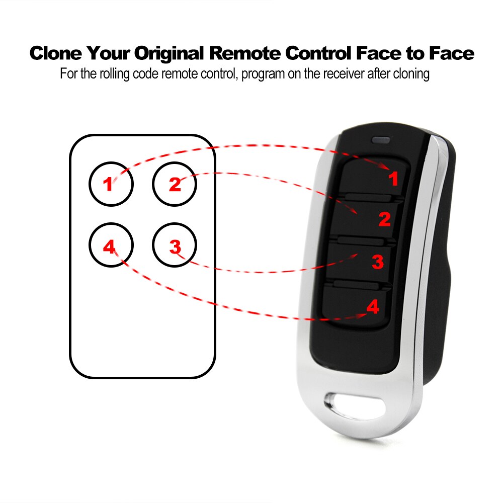 Garage Door Remote Control Clone 287-868 MHz Gate Opener Multifrequency Auto Scan 4CH Garage Command Arrivals