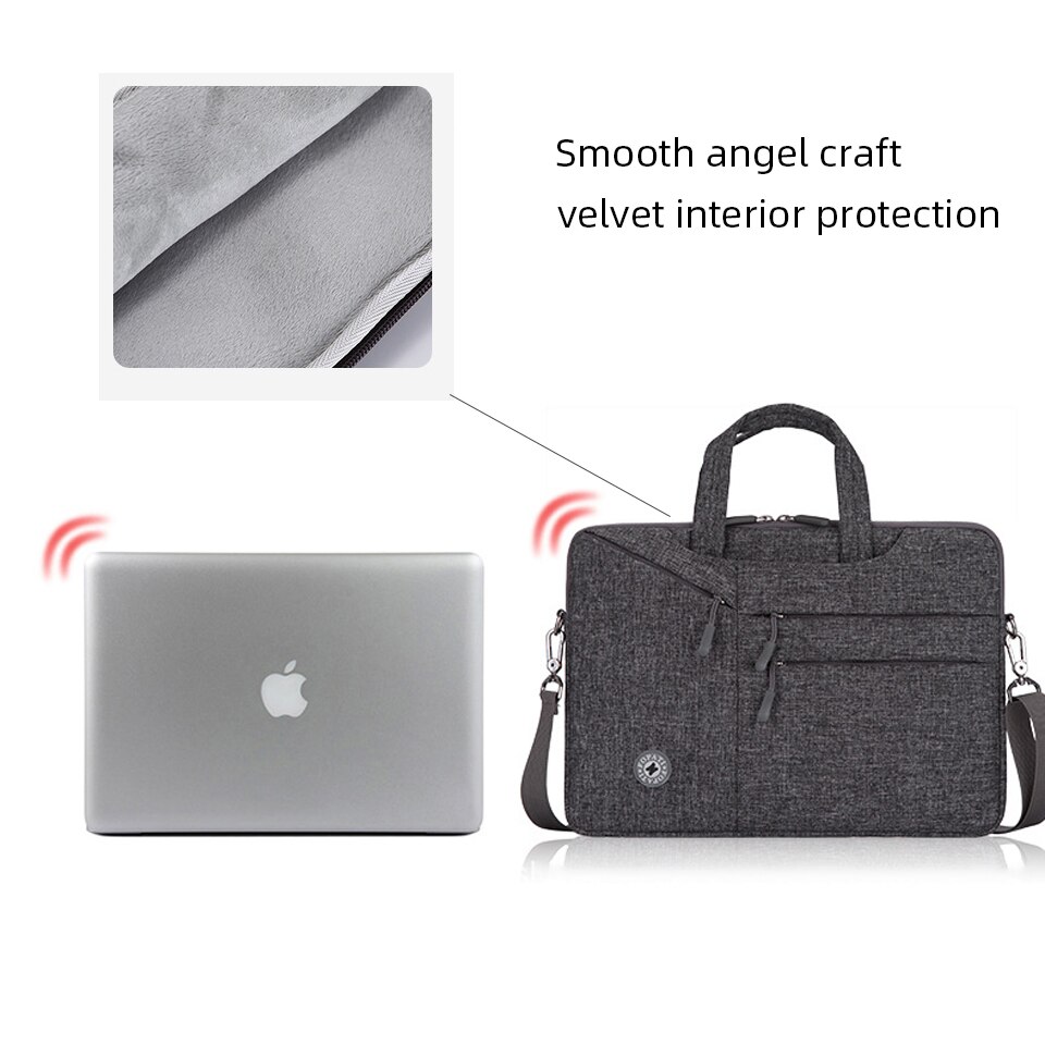 Kissyenia-funda impermeable para Macbook, 13, 14 y 15 pulgadas, funda de portátil, maletín de viaje de negocios para ordenador, bolso de hombro de vuelo KS1196