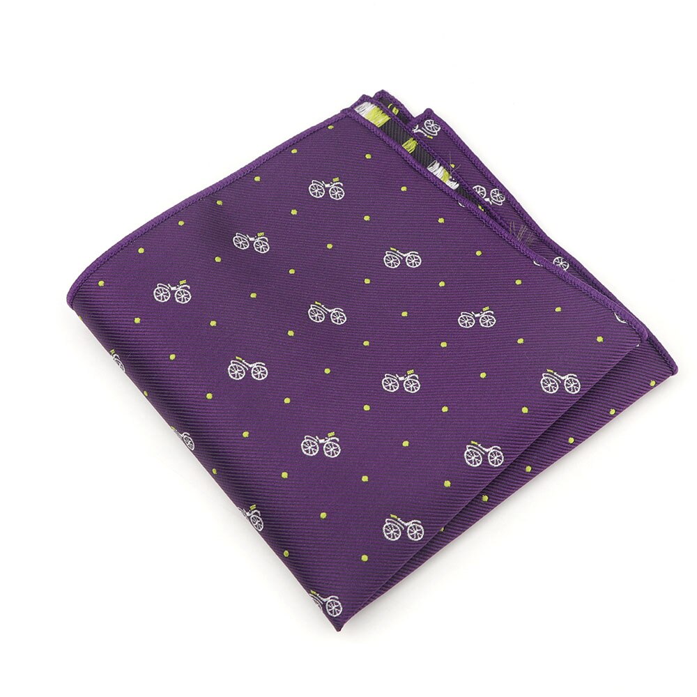 Mannen Polyester Zijden Zakdoek Pocket Plein Vintage Stof Zakdoeken Paraplu Auto Vis Vliegtuigen Fiets Borst Handdoek 23*23 cm: 6