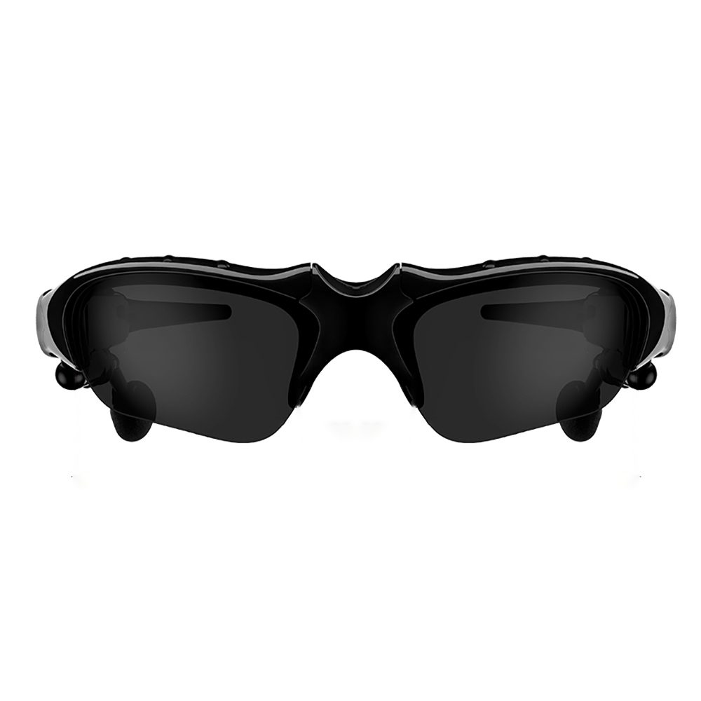 2 in1 Bluetooth Headset Mit Brille draussen Ohrhörer Musik Mit Stereo Drahtlose Kopfhörer Mit Anti UV400 Polarisierende Objektiv: Schwarz
