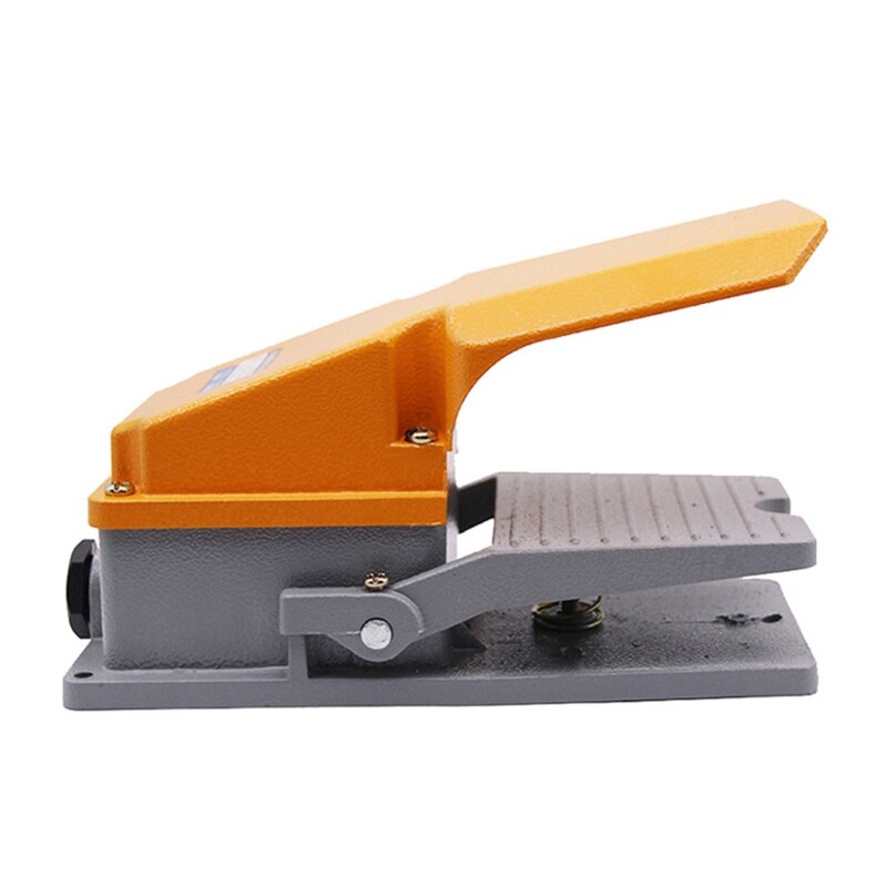 380V 15A Heavy Duty Foot Switch SPDT NO NC Electric Pedal Momentary Foot Pedal Switch with Foot Guard Aluminum Case LT-4