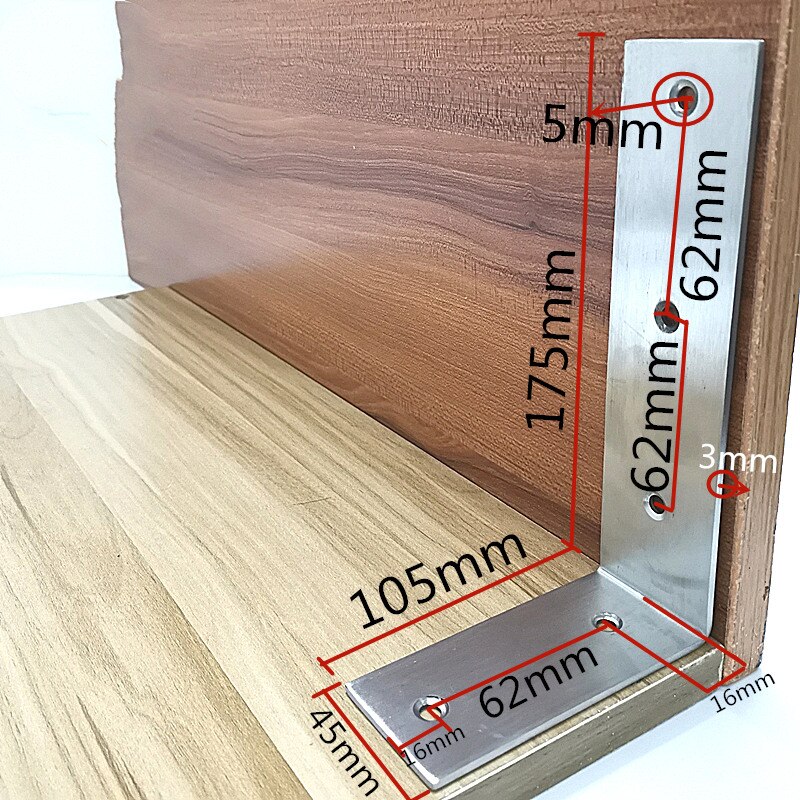 Stainless Steel L-shaped Angle Bracket 90 Degree Holder Furniture Connector Partition Triangle Fixed Block Laminated Bracket: FJ28H