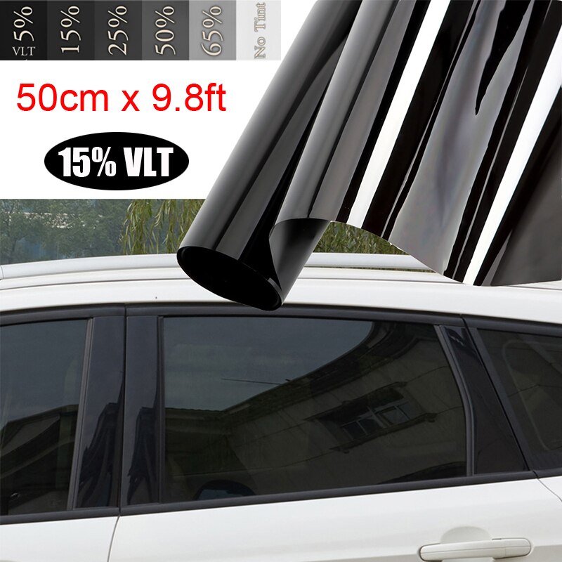 Voor Auto Vensterglas Sticker Windows Tint Film Auto Venster 15% Zwarte Tint Film Zonnescherm Uv Afwijzing