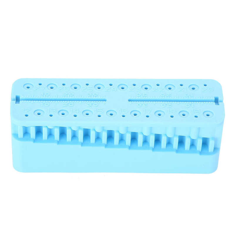 Regla endodóntica Dental de plástico, herramienta de medición, Mini endodoncia, Autoclavable, 1 unidad: Light Blue