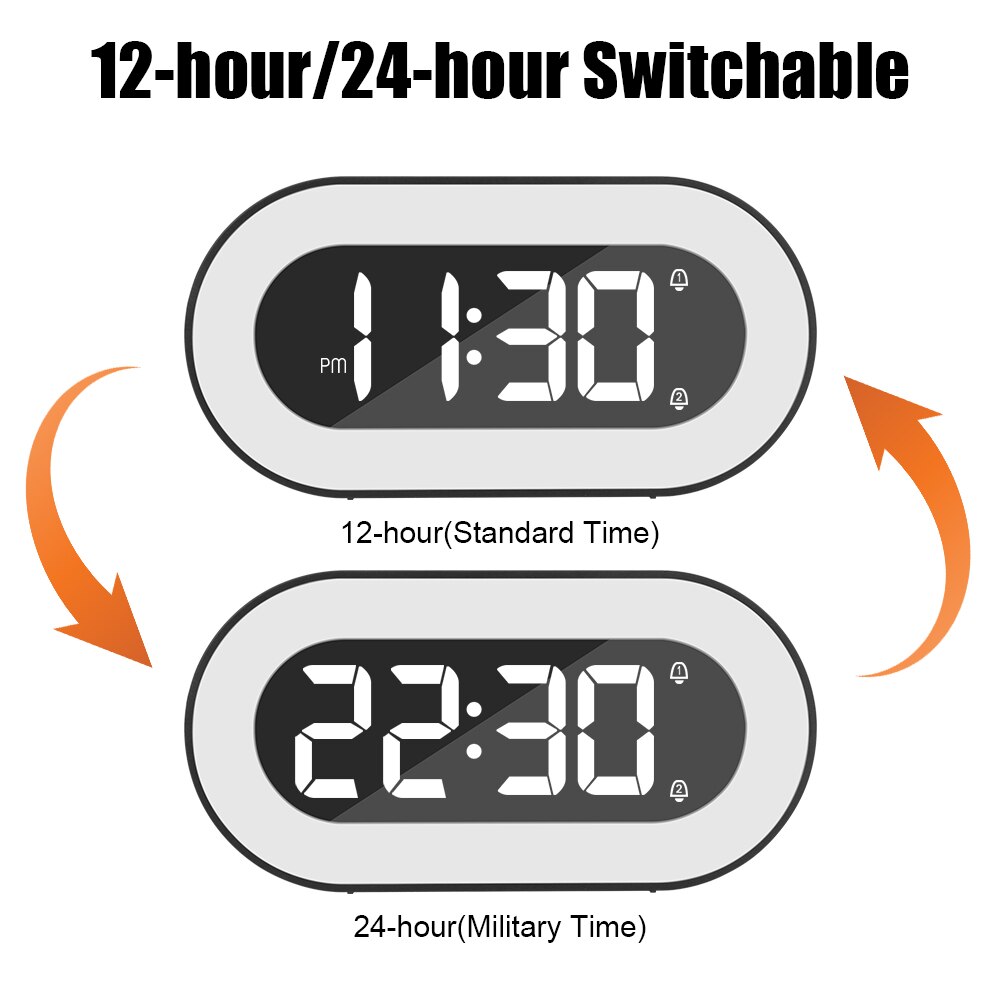 Muziek Tafel Klok Usb Aangedreven Nachtlampje Met Touch Snooze Elektronische Desktop Klok Digitale Wekker