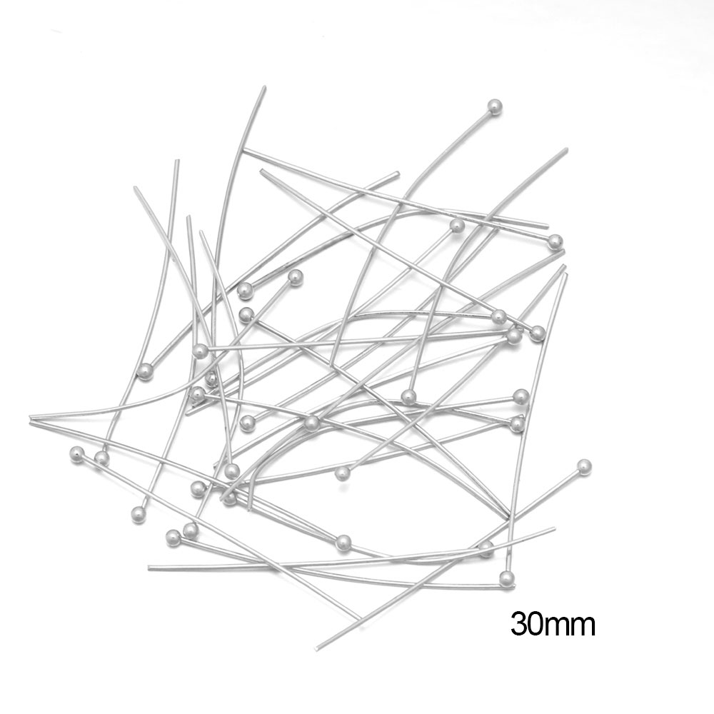 100/50 Uds. Cabezas de acero inoxidable, alfiler de cabeza plana, alfileres de cabeza de bola de Color dorado para accesorios de joyería DIY: Verde militar