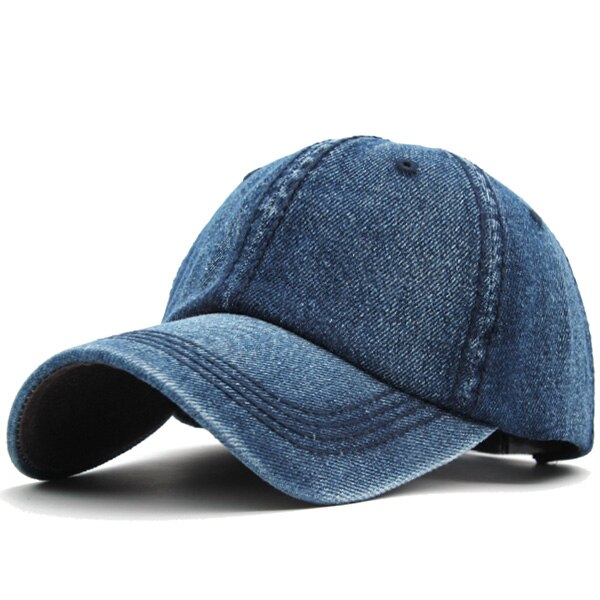 Xlamulu boné de beisebol unissex casual, liso e aba de cor lisa, gorros casuais para homens e mulheres chapéu do boné: dark jean