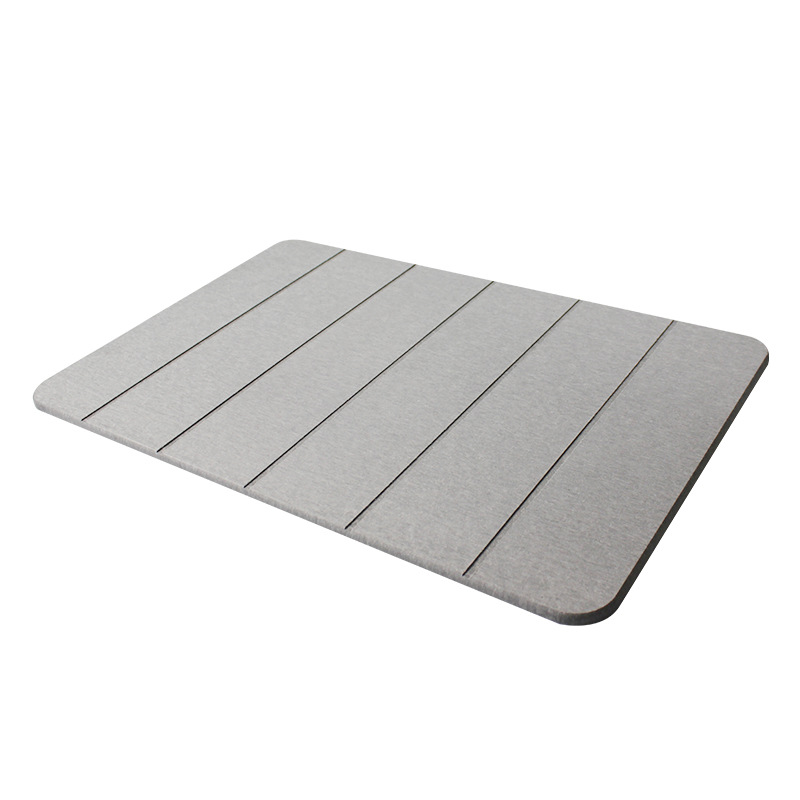 Alfombra de baño de piedra de diatomita para interiores, estera suave de barro de diatomita, absorción de agua, estera de ducha de piedra de diatomita de secado rápido, alfombras de entrada: Morado