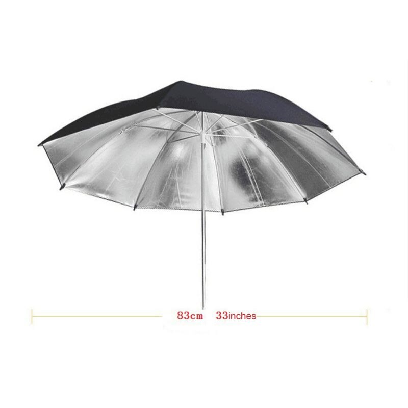 Diameter Flash Diffuser Umbrella Folding Portable Indoor Outdoor Photography Softbox Reflector Black and White 33 Inch