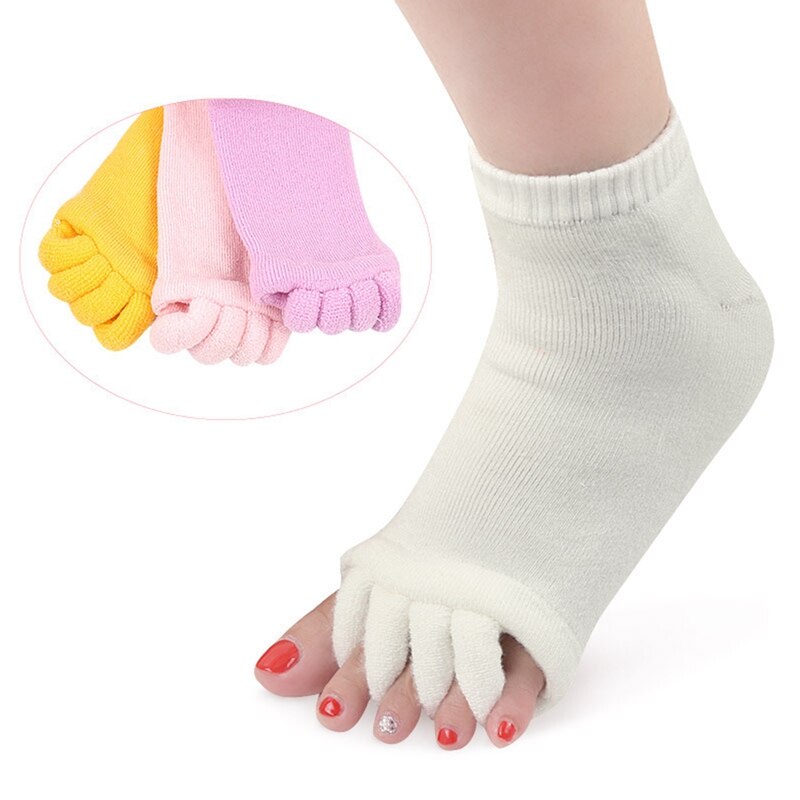 1 paar Fünf Kappe Socken Orthesen Separatoren Für Toes Corrector Orthopädische Valgus Haltung Korrektur Ektropium