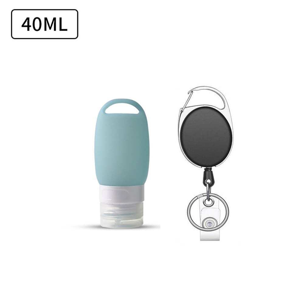 Travel Bottle Leakproof Silicone Refillable Squeezable Travel Tube with Keychain Hook for Cosmetic Toiletry Shampoo 40/60ml: 10