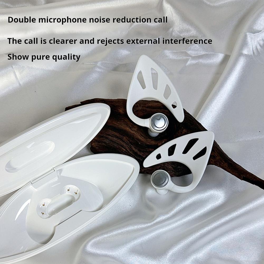 Elf Ear Appearance Headphones Stereo Sound Noise Reduction Bluetooth-compatible Wireless Elf in-Ear Earbuds with Charging Case