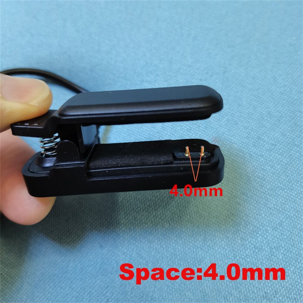 Clip de cargador de 2 pines para reloj inteligente, Cable de acoplamiento de carga Universal de 4mm y 3mm para pulsera inteligente, Cable de carga Original USB: 4mm Charger