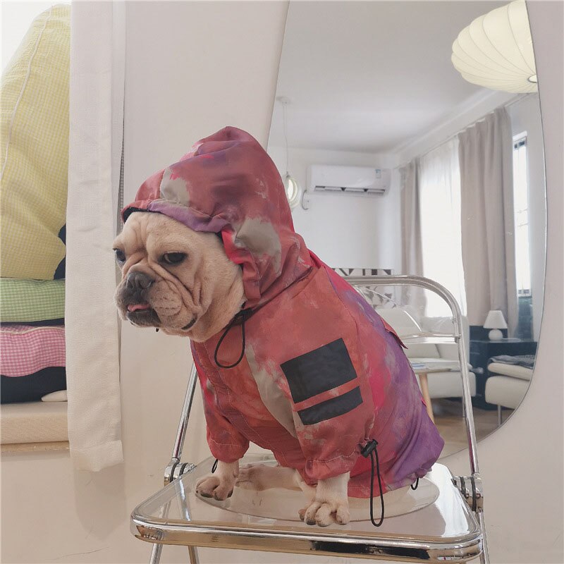 Waterdichte Hond Kleding Mode Hond Gezicht Regenjas Voor Franse Bulldog Windjack Winddicht Regen Jas Voor Medium Hond A124