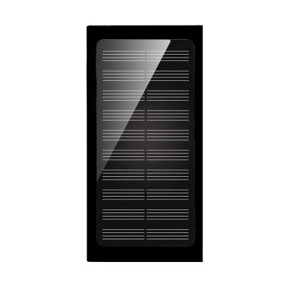 30000mAh Solar Power Bank Portable Waterproof Battery Powerbank Fast Charging External Battery LED for All Smart Phone Iphone: black