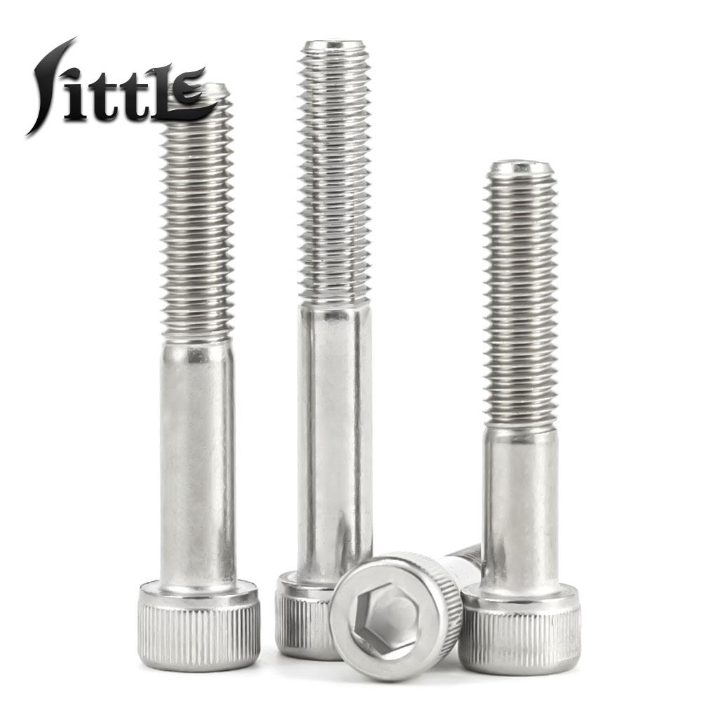 1/10 Pcs Vis 304 Half Draad Cup Hoofd Socket Cap Schroef M4 M5 M6 M8 M10 Half Draad Schouder Schroeven en Bouten Tornillos Parafuso