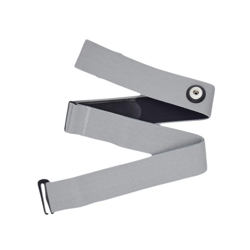 Ceinture thoracique élastique mumian, sangle souple pour moniteur de fréquence cardiaque polar sport running, compatible bluetooth, réglable: Gris