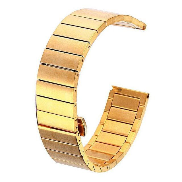 18Mm 20Mm 22Mm Universele Horloge Band Strap Rvs Vervanging Link Armband Voor Samsung Gear S2 Classic s3 Frontier: Gold / 22mm or S3