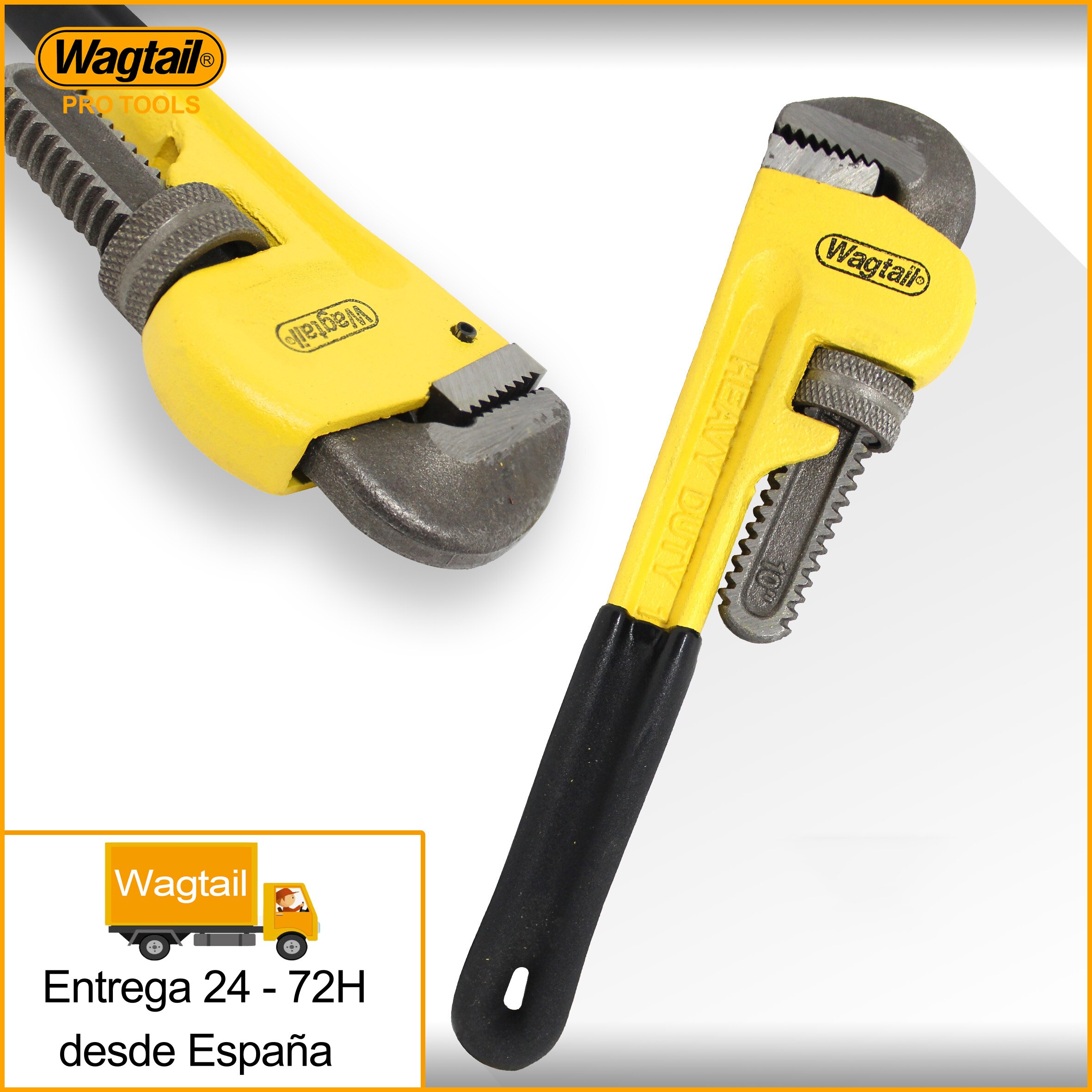 Wagtail-Llave para tubos, llave Stilson, llave grifa ajustable para apretar y aflojar