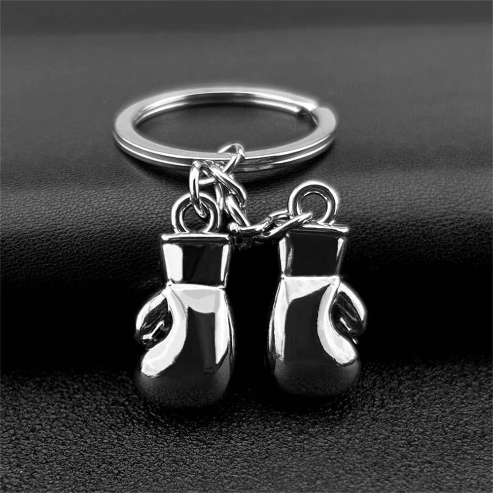 Metall Boxhandschuhe Schlüsselanhänger Sport 3D Fitness Boxen Schlüsselanhänger für Männer Rucksack Anhänger Auto Schmuckstück Kampf Verein Spiel