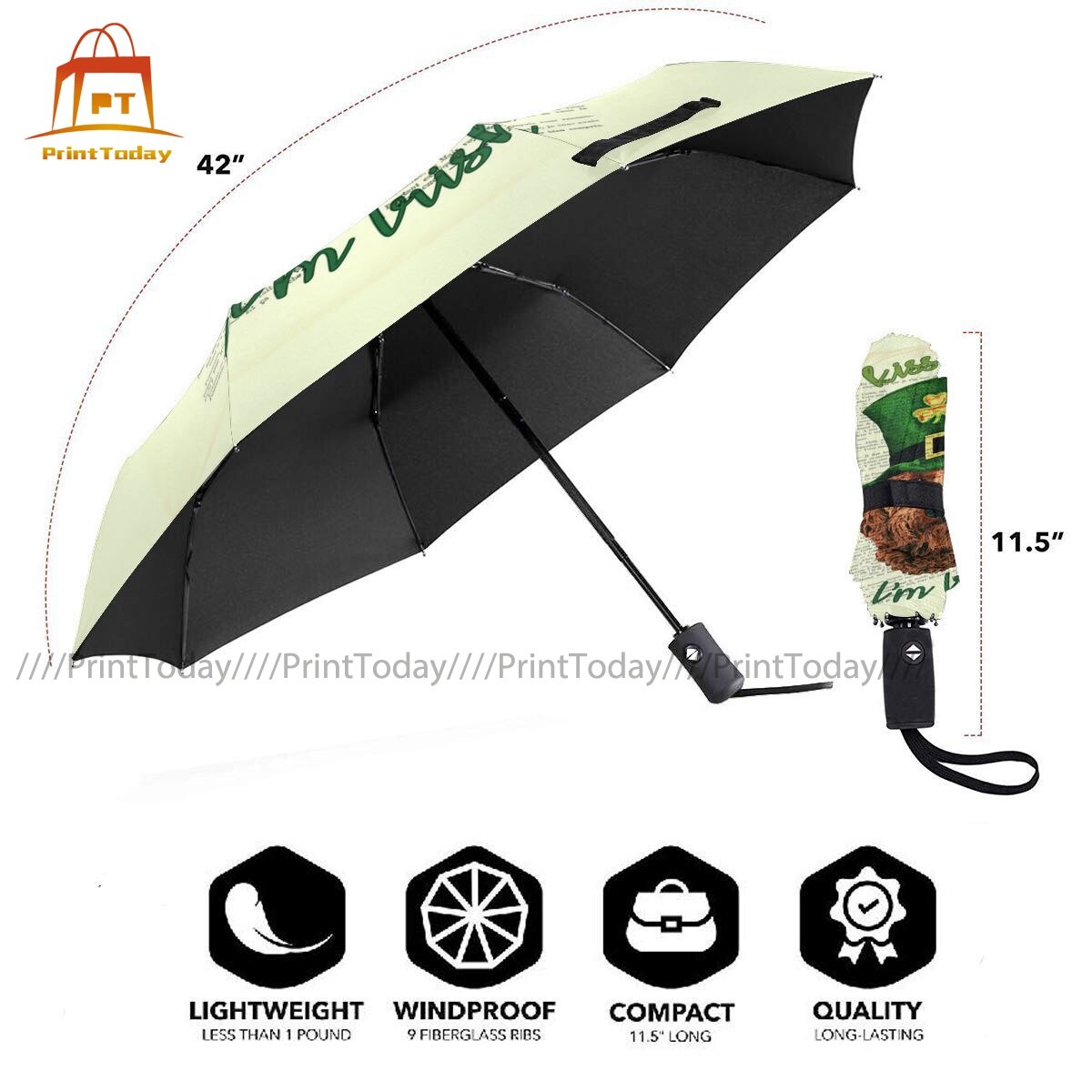 Dog Head Umbrella Automatic Anti UV Umbrella Camping Lightweight Umbrella