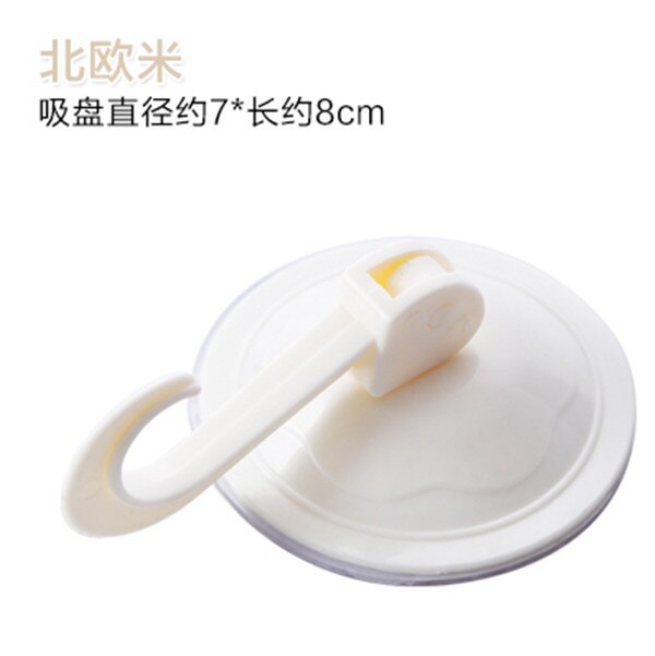 Ventouses murales en plastique, couleur unie, , porte autocollante, fenêtre, crochets de cuisine, cintre de salle de bains, 1 pièce: 6