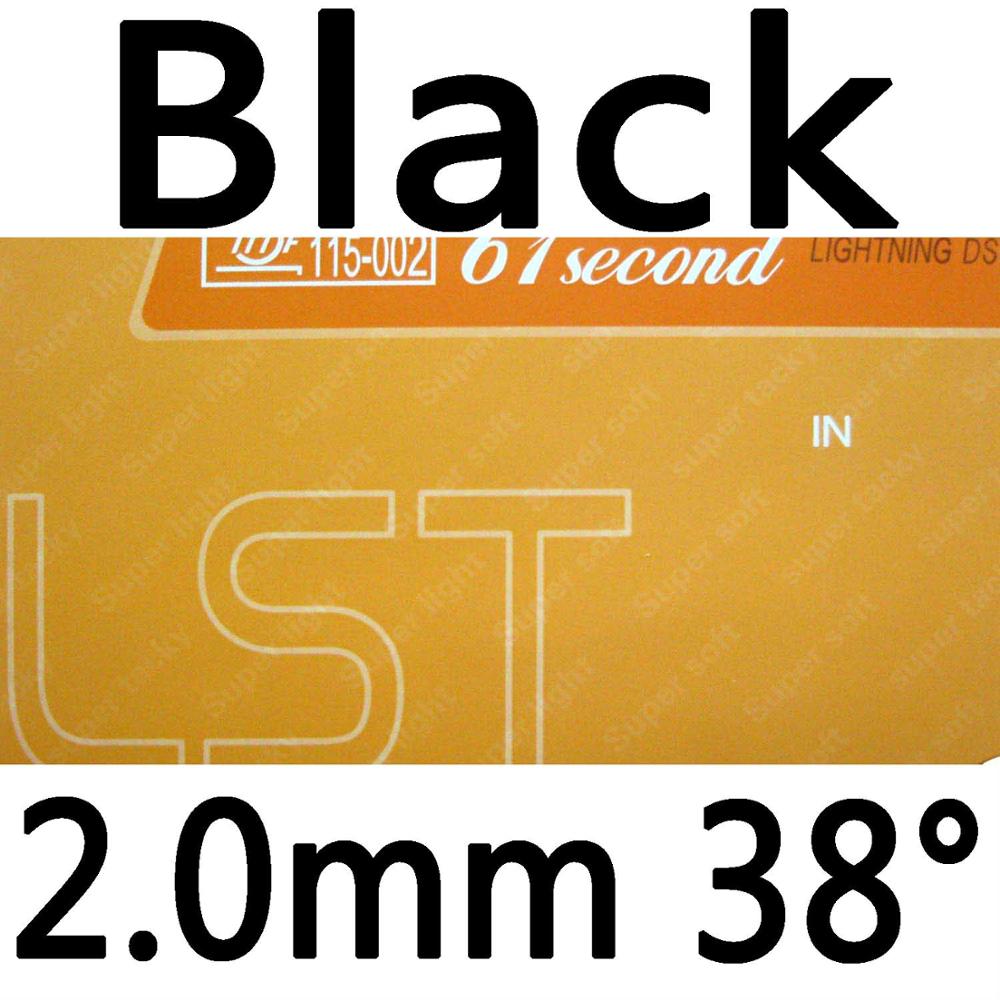 61second Lightning DS LST Super tacky pimples in Table Tennis Rubber With Sponge: black 2.0mm H38