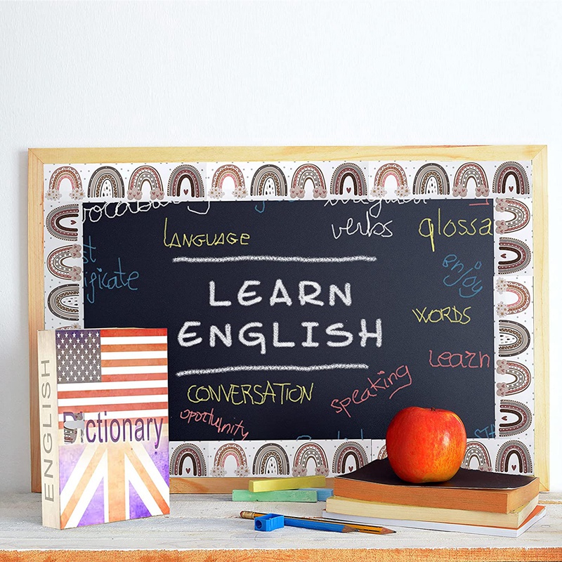 20M Boho Rainbow Bulletin Board Borders Rainbow Straight Borders Classroom or Home School Decoration