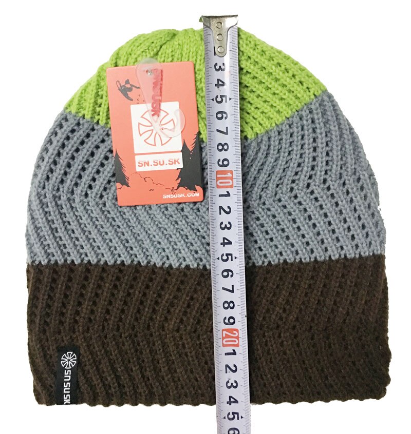 Sn. su. sk chapéu quente de malha para outono inverno, esqui, snowboard, gorro tricô mais alto, gorro