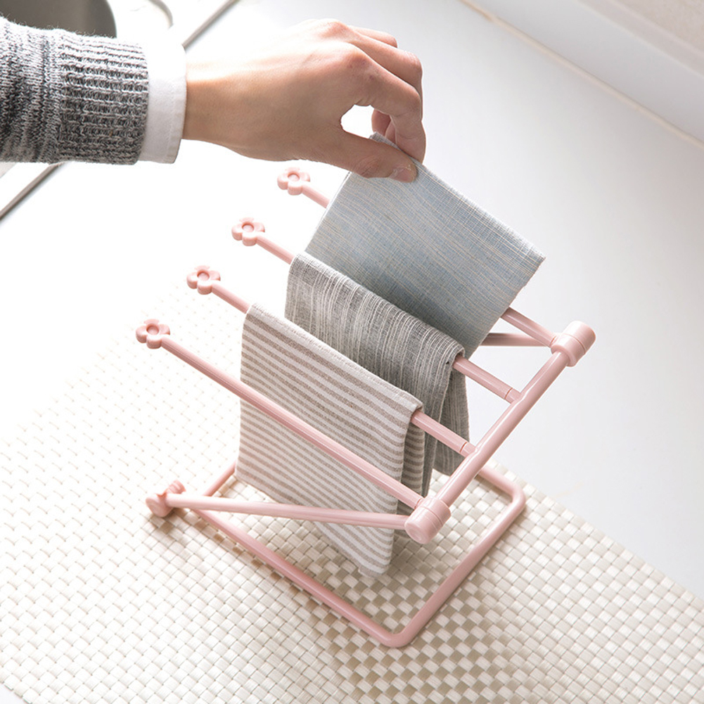Kitchen Rag Rack Floding Storage Racks Kitchen Multifunction Rag Ra... – Vicedeal