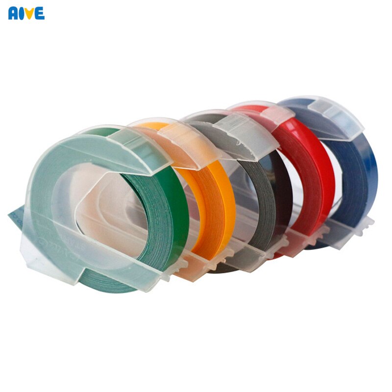 Embossing Label Tape - 6mm Width - 5 Pack - Compatible with DYMO 1540 1595 12965 - Plastic